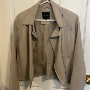 Leather jacket, brand: Dynamite, size: Large, beige